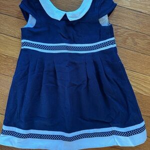 Maggie & Zoe Navy Dress with White Trim